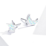 Luas | Moon & Star Stud Earrings