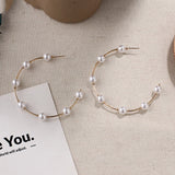 Parle | Separated Pearl Semi-Hoop Earrings