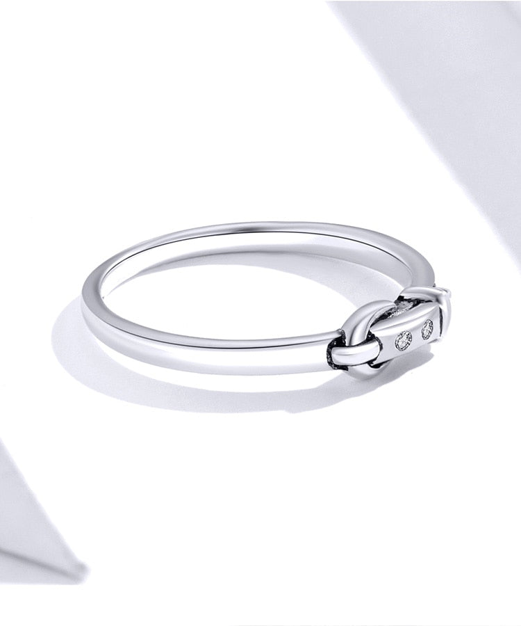 Balteum | Silver Belt Buckle Ring