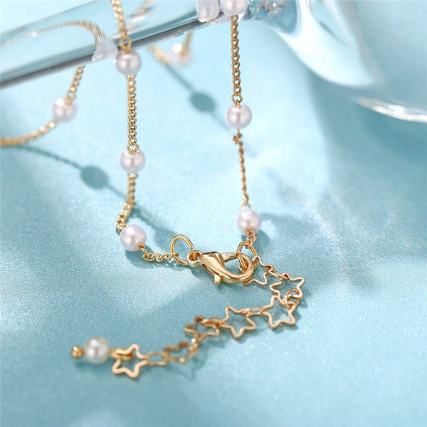 Lulu | Gold & Pearl Chain Necklace