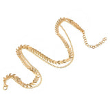 Koka | Gold Double Layer Chain Choker Necklace