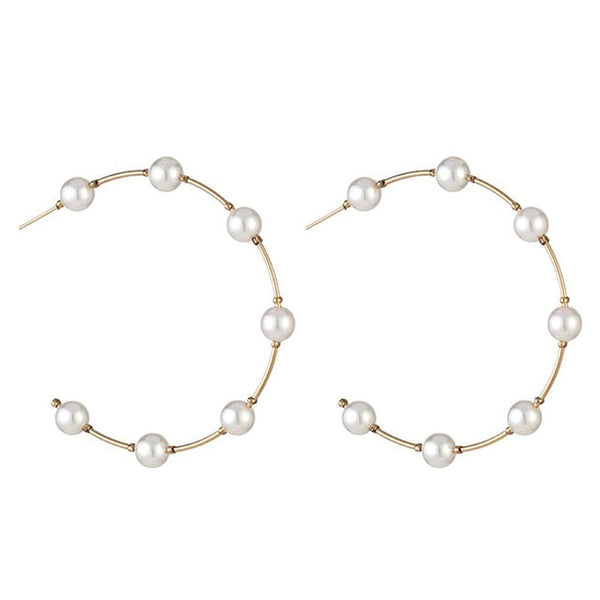 Parle | Separated Pearl Semi-Hoop Earrings