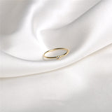 Romad | White Crystal & Gold Ring