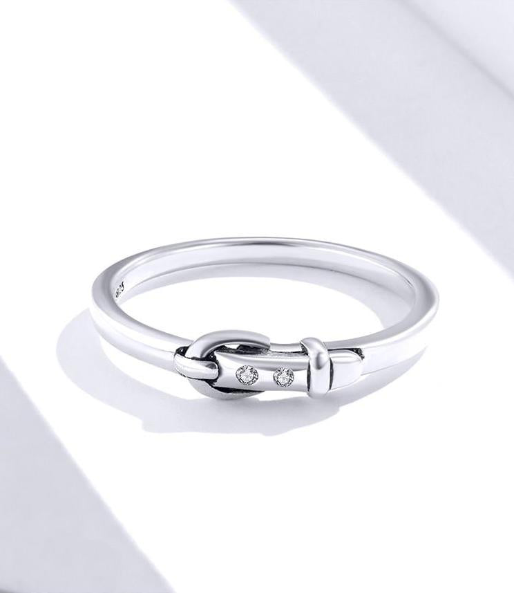 Balteum | Silver Belt Buckle Ring