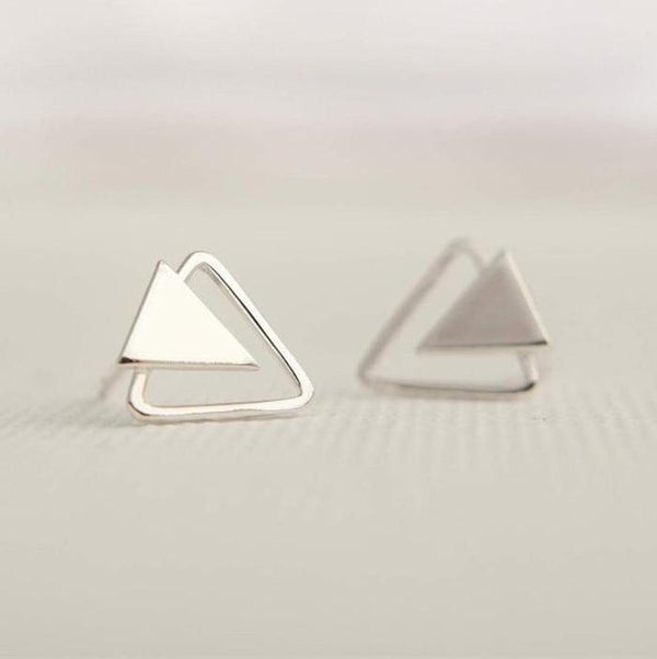 Tafa | Sterling Silver Triangle Stud Earrings